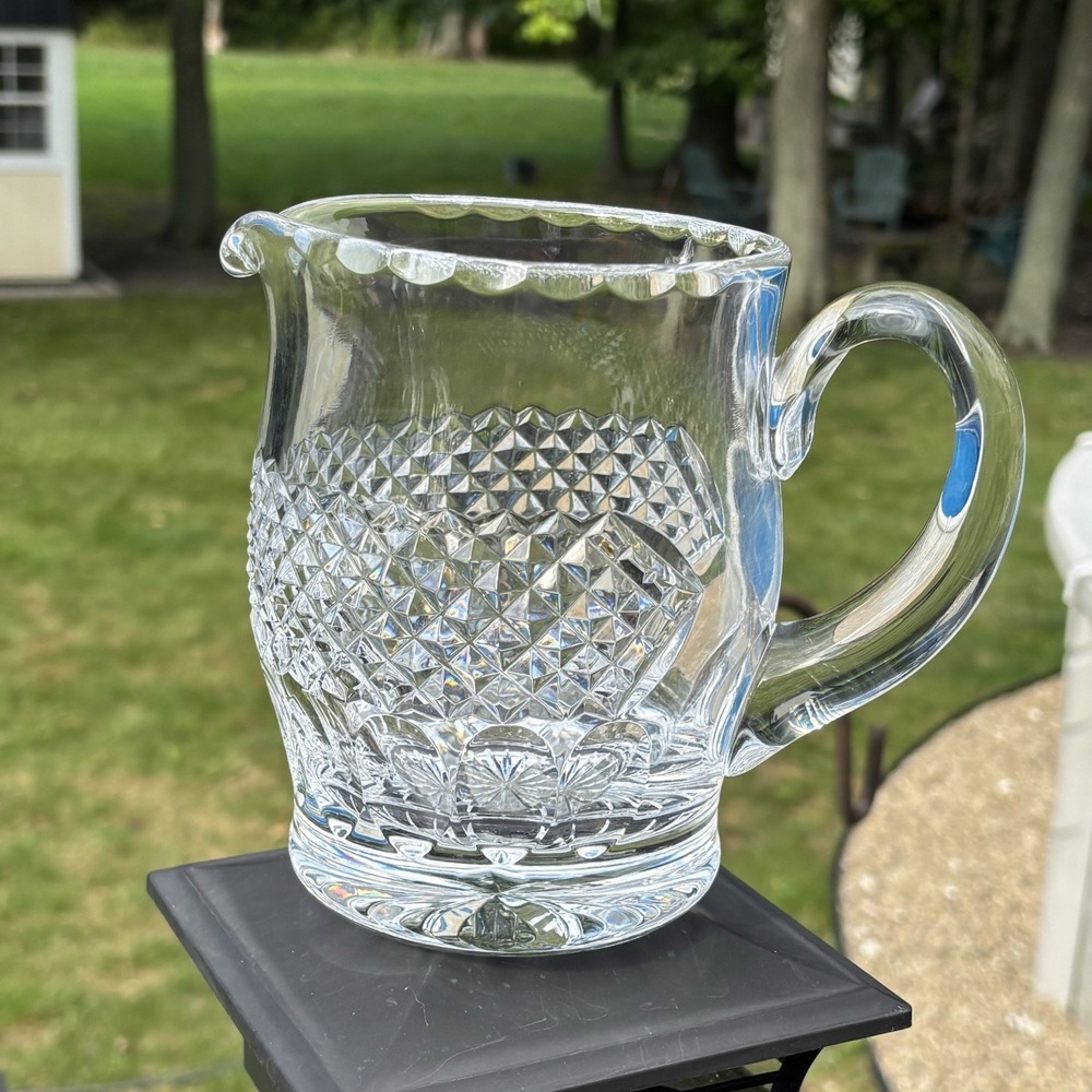 Waterford Crystal Colleen Pattern Discontinued Jug Pitcher Acid Mark 6" 32 oz